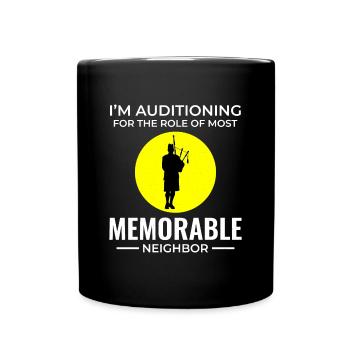 Instrument de joueur de cornemuse Musique écossaise - Mug uni - noir - Devant