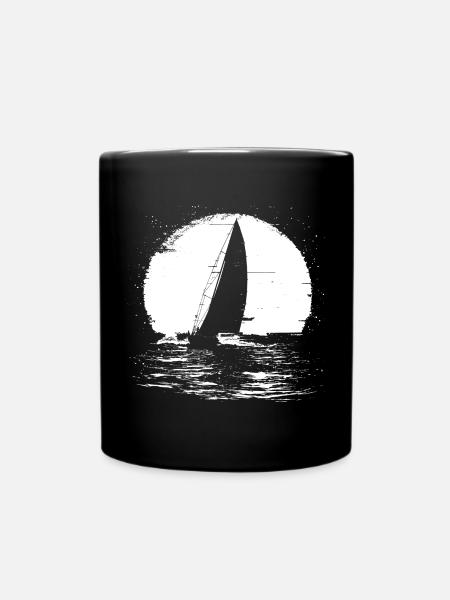 Sailboat - Full Colour Mug - black