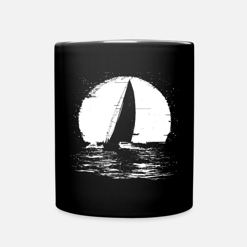 Sailboat - Full Colour Mug - black