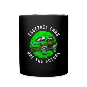 Electric Car Environment Performance - Full Colour Mug - black - Front