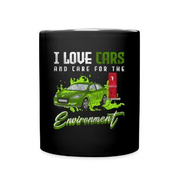 E-Car Vehicle Efficient - Full Colour Mug - black - Front