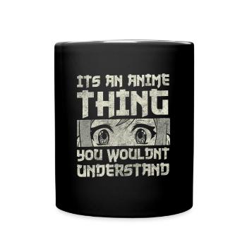 Déguisement Anime Gamer Mignon - Mug uni - noir - Devant