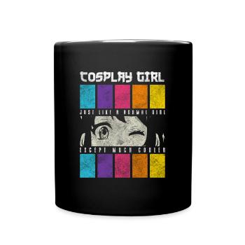 Disguise Mask Japan Fan - Full Colour Mug - black - Front