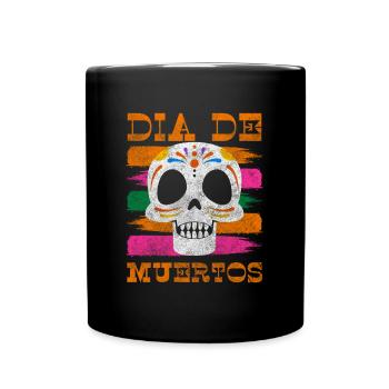 Holiday Skull Skull Commemoration - Full Colour Mug - black - Front