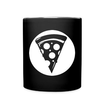 Pizza Piece Drawing - Full Colour Mug - black - Front