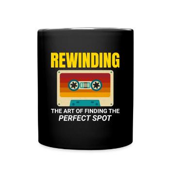 Cassette Bobinage Des Années 80 Nostalgie Rétro Années 1980 - Mug uni - noir - Devant