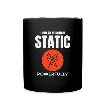 Amateur Ham Radio Operator Radio Waves Frequency - Full Colour Mug - black - Front