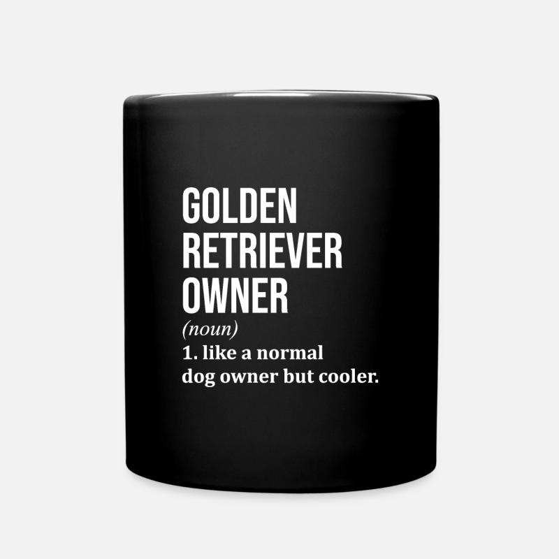 Golden Retriever - Tasse einfarbig - Schwarz
