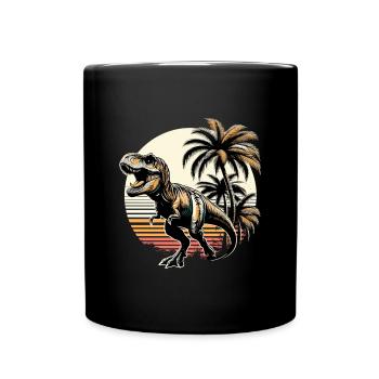 Cadeau de dinosaure T-Rex rugissant - Mug uni - noir - Devant