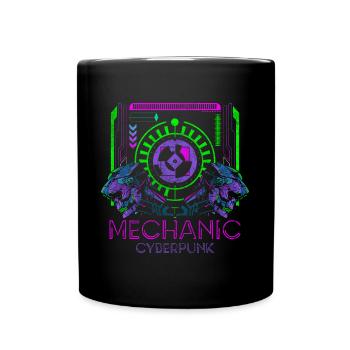 Cyborg Style Technology Futuristic - Full Colour Mug - black - Front