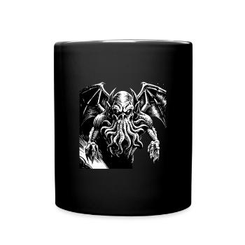 Cthulhu No Lives Matter Horror Monster T-Shirt - Tasse einfarbig - Schwarz - Vorne