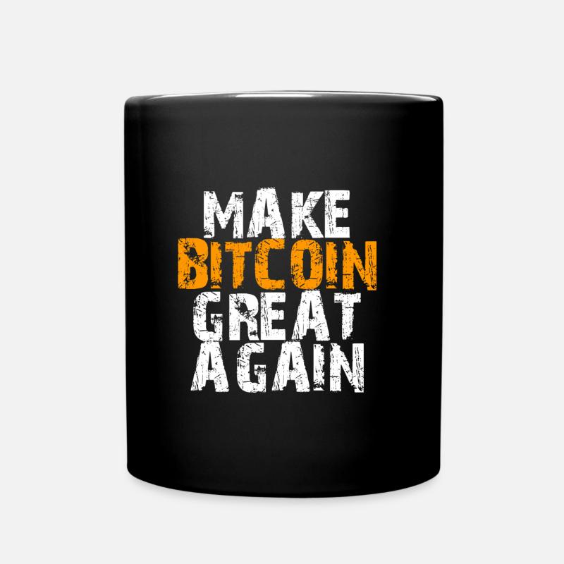 Make Bitcoin Great Again Motivational Design - Tasse einfarbig - Schwarz