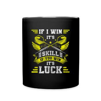 Dart Scheibe Bullseye Bier - Tasse einfarbig - Schwarz - Vorne
