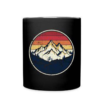 Mountainbike Sunset Crest - Tasse einfarbig - Schwarz - Vorne