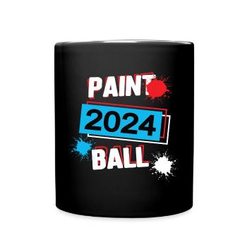Paintball 2024 Paintballer Paintballspieler Spiel - Tasse einfarbig - Schwarz - Vorne