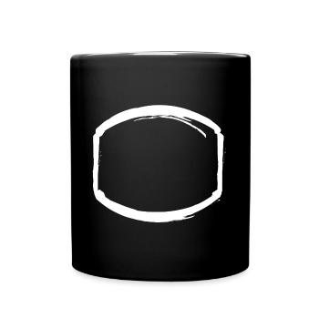 white oval frame - Tasse einfarbig - Schwarz - Vorne