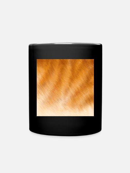 Rotes Katzenfell - Tasse einfarbig - Schwarz