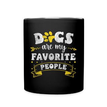 Dog Best Friend Animal Dog Training - Full Colour Mug - black - Front