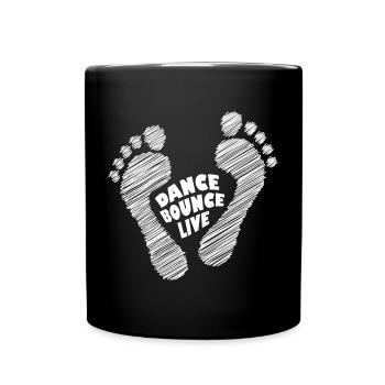 Dance Bounce Live barefoot natural runners white - Full Colour Mug - black - Front