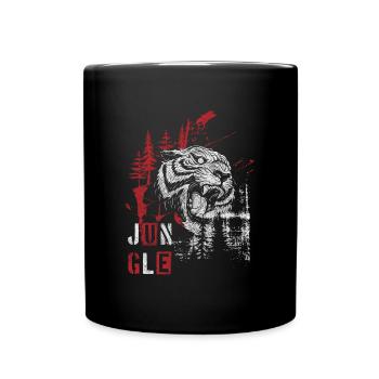 Style Modern Rot Polka - Tasse einfarbig - Schwarz - Vorne