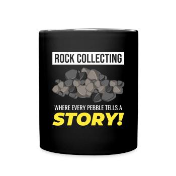 Collectionneur de chiens de roche Collectionneur Géologue - Mug uni - noir - Devant