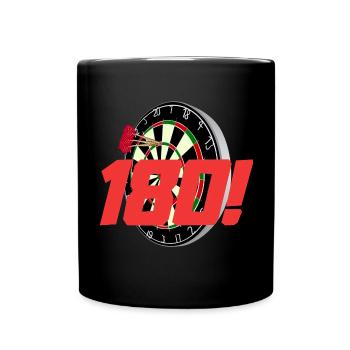 180! Joueur de fléchettes Drôle de dicton de fléchettes - Mug uni - noir - Devant