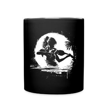 Weiblicher Violinist - Tasse einfarbig - Schwarz - Vorne