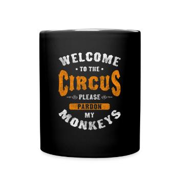 Circus Tent Fun Show Idiots - Full Colour Mug - black - Front