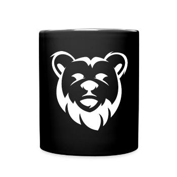 Ours Illustration Bande dessinée Dessin animé Ours Logo Graphique - Mug uni - noir - Devant