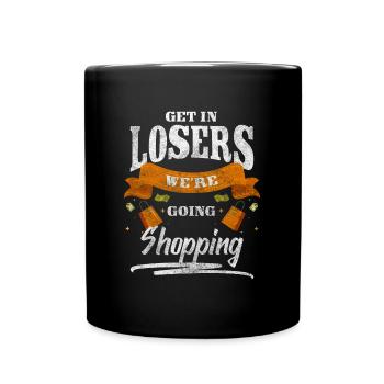 Shopping Shopping Clothing Shopping Queen - Full Colour Mug - black - Front