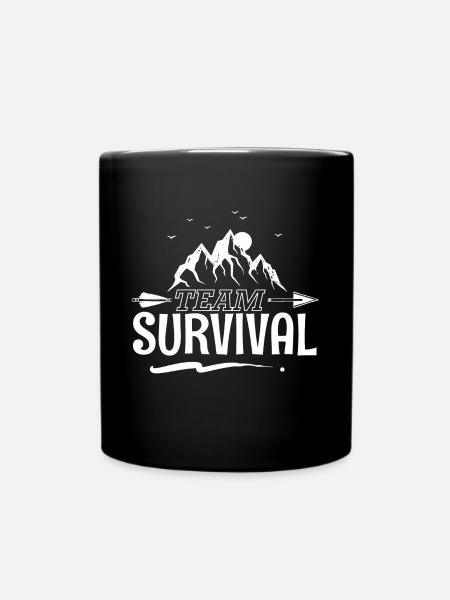 Team Survival - Tasse einfarbig - Schwarz