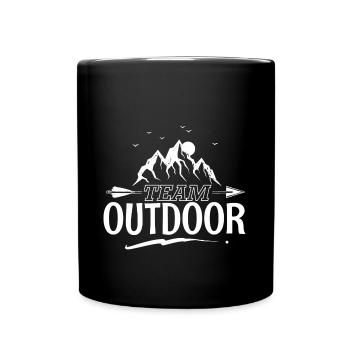 Équipe Plein air - Mug uni - noir - Devant
