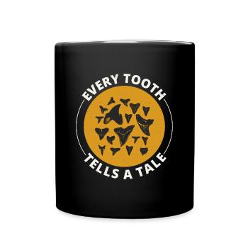 Haifischzähne Sammler Fossilienjagd Paläontologie - Tasse einfarbig - Schwarz - Vorne