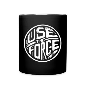Use the force 2 (dark) - Full Colour Mug - black - Front