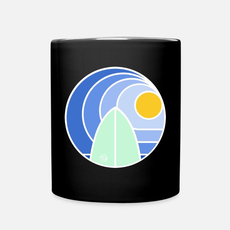Surf Sundowner II (white) - Full Colour Mug - black