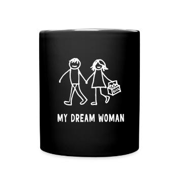 Design de bière pour femme de mes rêves - Mug uni - noir - Devant