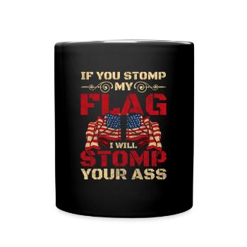 Drapeau des États-Unis Eagle - Mug uni - noir - Devant