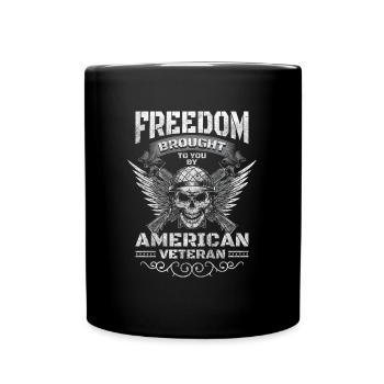 Amerika Freiheit Nation - Tasse einfarbig - Schwarz - Vorne