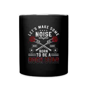 Chanteur de musique rock - Mug uni - noir - Devant