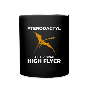 Pterodactyl Dinosaur Fossil Hunting Paleontology - Full Colour Mug - black - Front