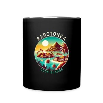 Parotonga Cook Islands Pacific trip - Full Colour Mug - black - Front
