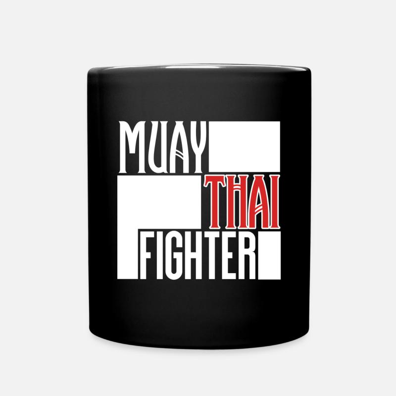 Muay Thai Fighter - Tasse einfarbig - Schwarz