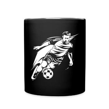 Croquis de footballeur - Mug uni - noir - Devant