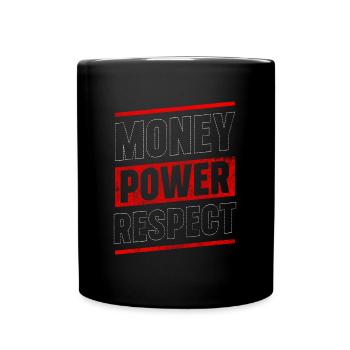 Geld Erfolg Motivation Investor - Tasse einfarbig - Schwarz - Vorne