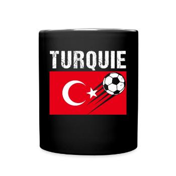 Flag Turkey Soccer Gift Turkish Soccer - Full Colour Mug - black - Front