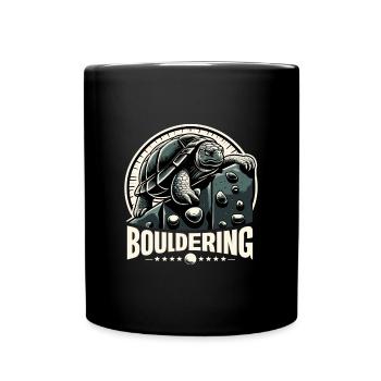 Bouldering Turtle Climbing Gift - Full Colour Mug - black - Front