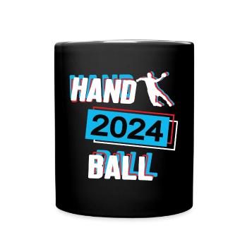 Handball 2024 Handballer Handballspieler Spiel - Tasse einfarbig - Schwarz - Vorne