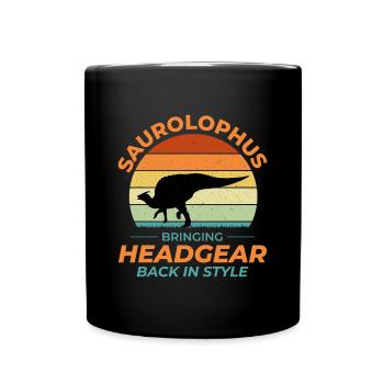 Fossile de dinosaure dino de dinosaure Saurolophus - Mug uni - noir - Devant