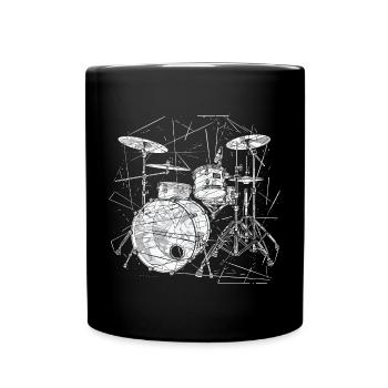 Drums Graphics - Full Colour Mug - black - Front