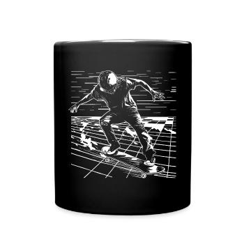 Skater Grafik - Tasse einfarbig - Schwarz - Vorne
